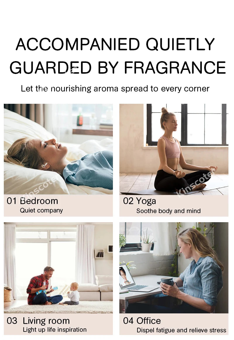 KINSCOTER Neu Volcano Flame Aroma Diffuser Jellyfish Smoke Ring Air Humidifier 360ml Aromatherapy Essential Oil Diffuser Cool Gift