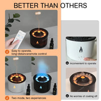KINSCOTER Neu Volcano Flame Aroma Diffuser Jellyfish Smoke Ring Air Humidifier 360ml Aromatherapy Essential Oil Diffuser Cool Gift
